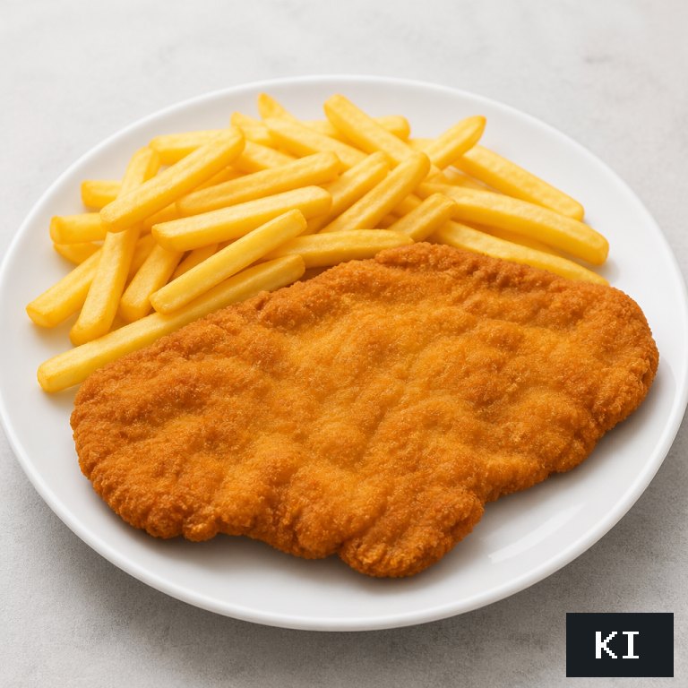 Gebackenes Wiener Schnitzel von der Pute
