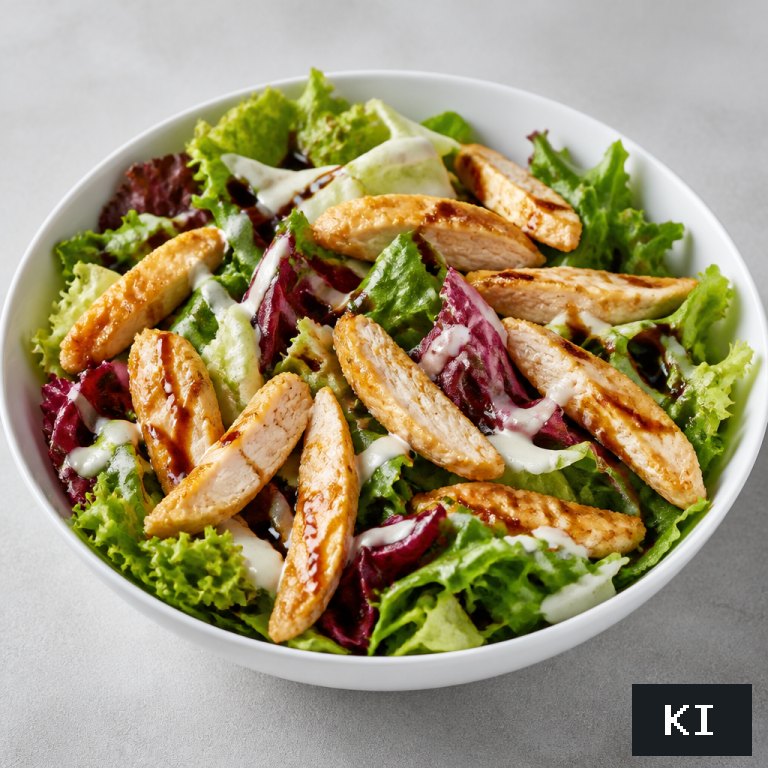 Fitness Salat gebackene Putenstreifen
